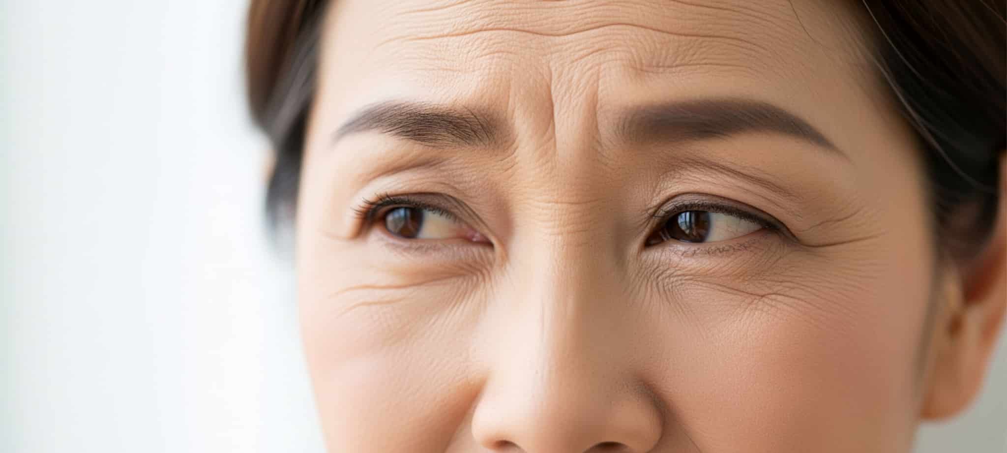 年長眉尾下垂 抬頭紋 顯得老氣