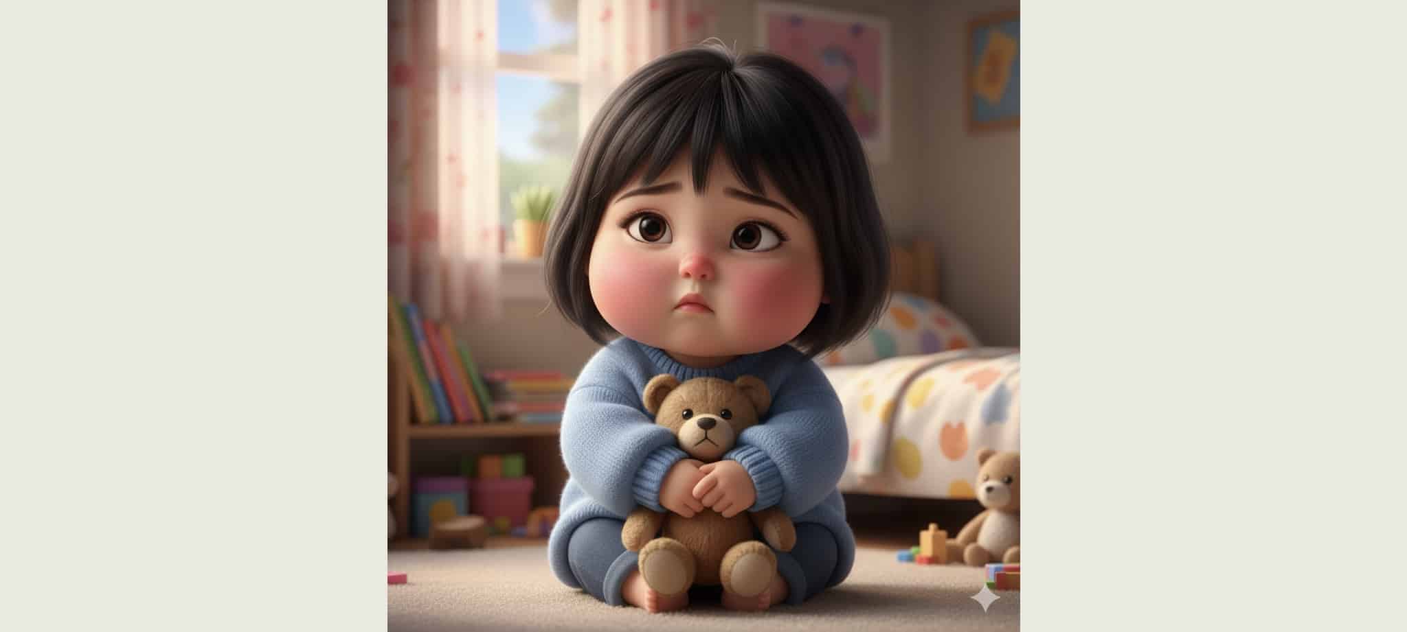 淚溝韌帶從小就有 但是小朋友中臉膨潤 沒有淚溝凹陷