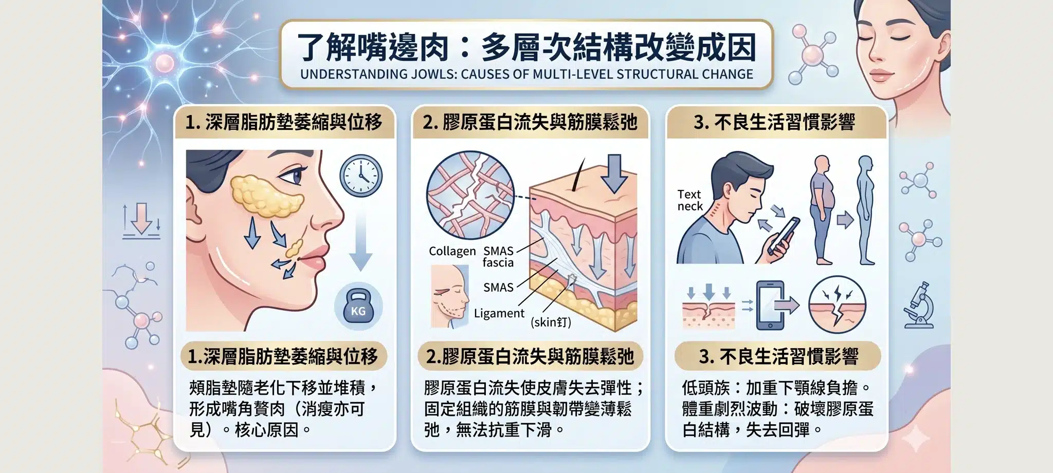 嘴邊肉下垂怎麼辦?按摩沒效?醫美拉提與手術效果比較 1 嘴邊肉形成三大成因