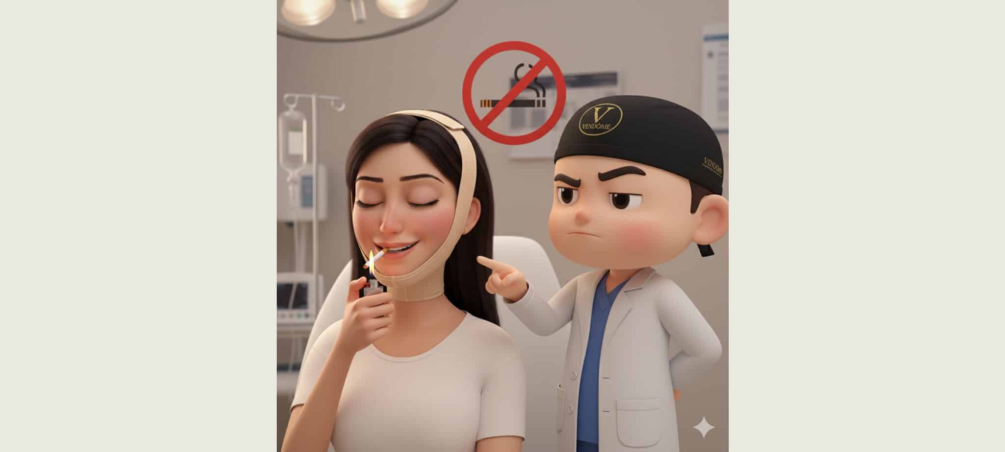 拉皮手術後 傷口復原期是絕對禁止吸菸