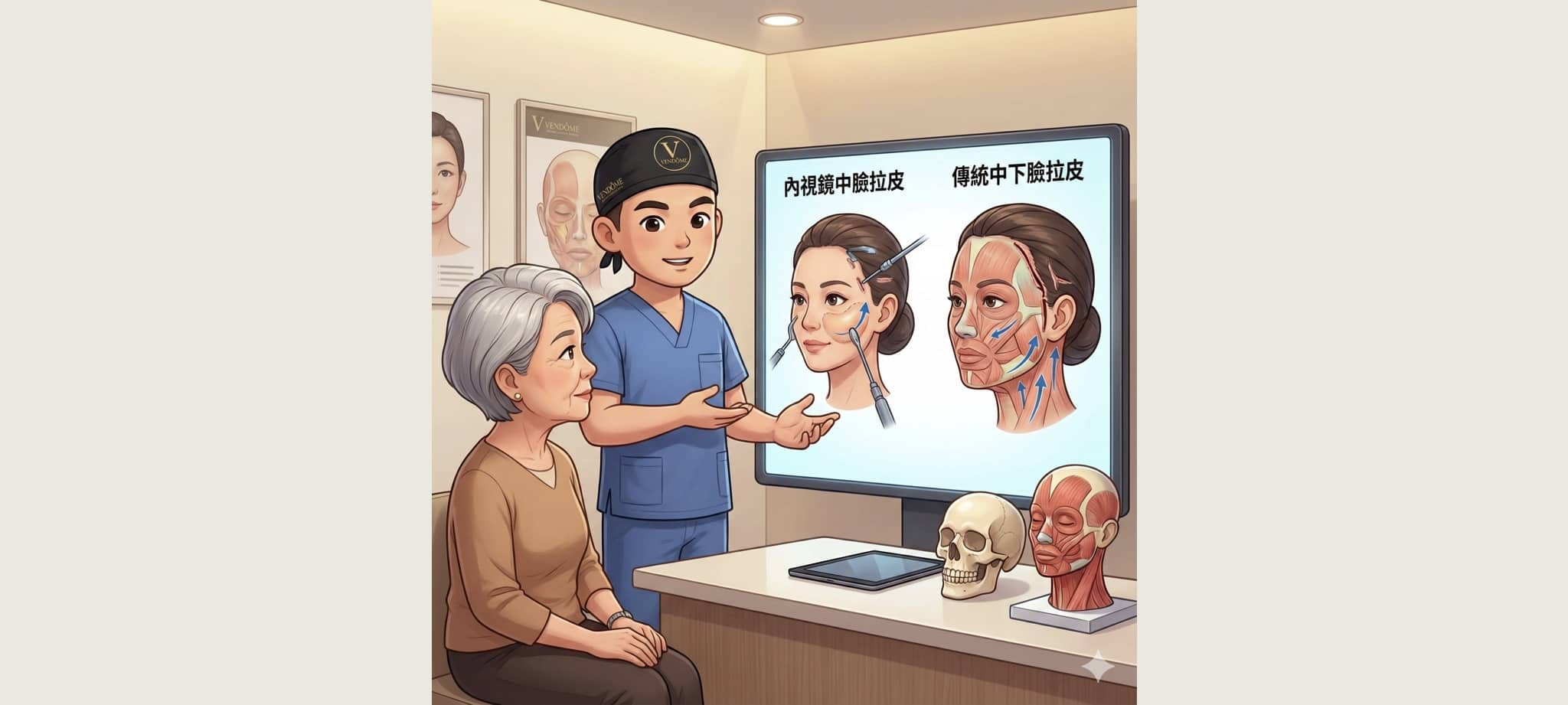 2026 全臉拉皮手術費用全攻略:中下臉拉皮手術與深層筋膜緊緻關鍵解析 2 內視鏡中臉拉提和傳統中下臉筋膜拉皮 費用不同 各有優點和適合人群