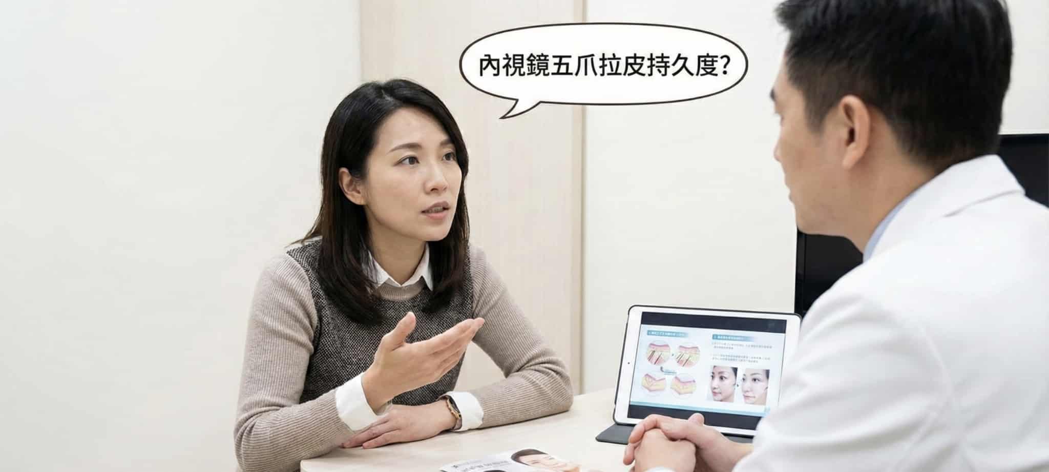 內視鏡五爪拉皮持久度是很多諮詢的顧客的疑問