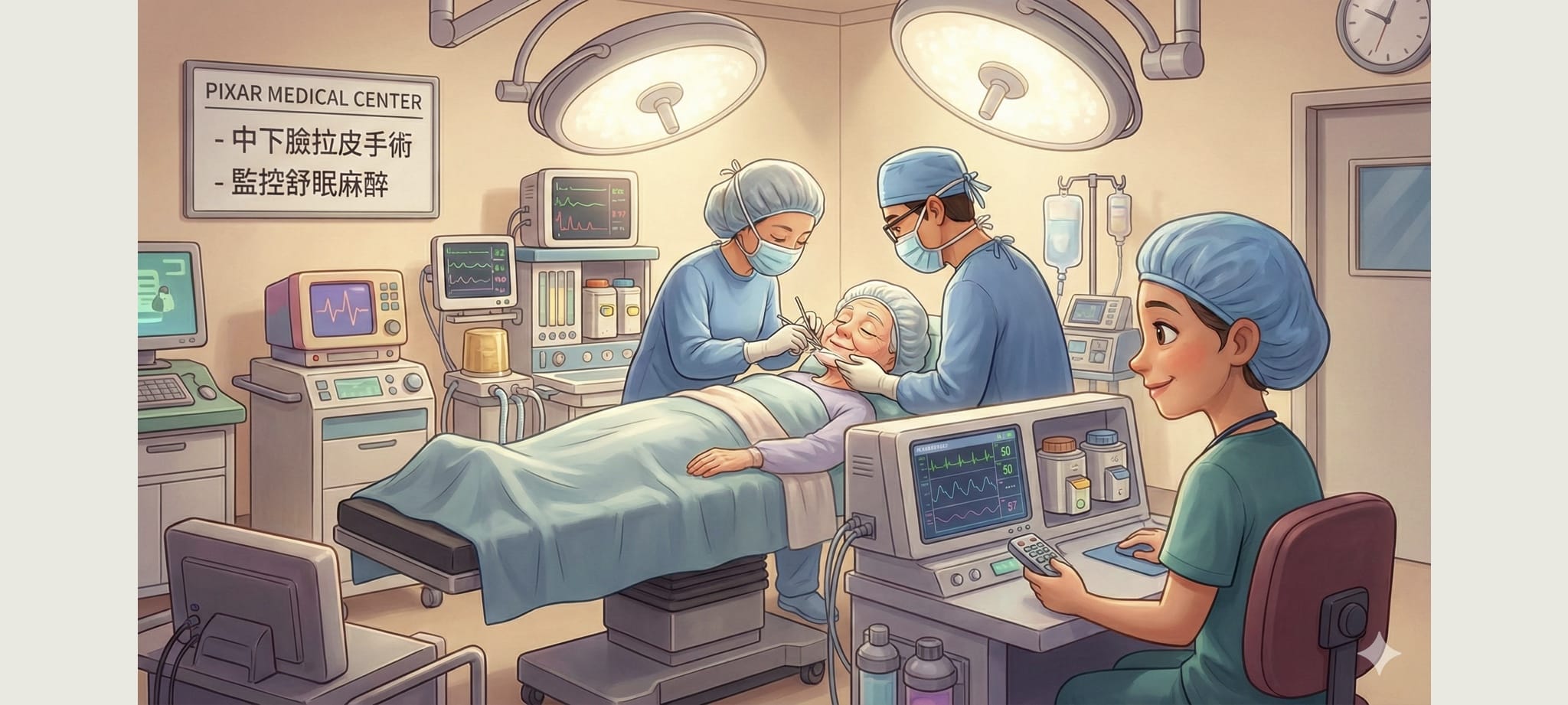 拉皮手術痛嗎?葉亘耕醫師解析:中下臉拉皮原理、緊緻效果與術後注意事項 1 在凡登 麻醉科醫師手術全程精準舒眠麻醉 讓你睡一覺拉皮手術就完成了