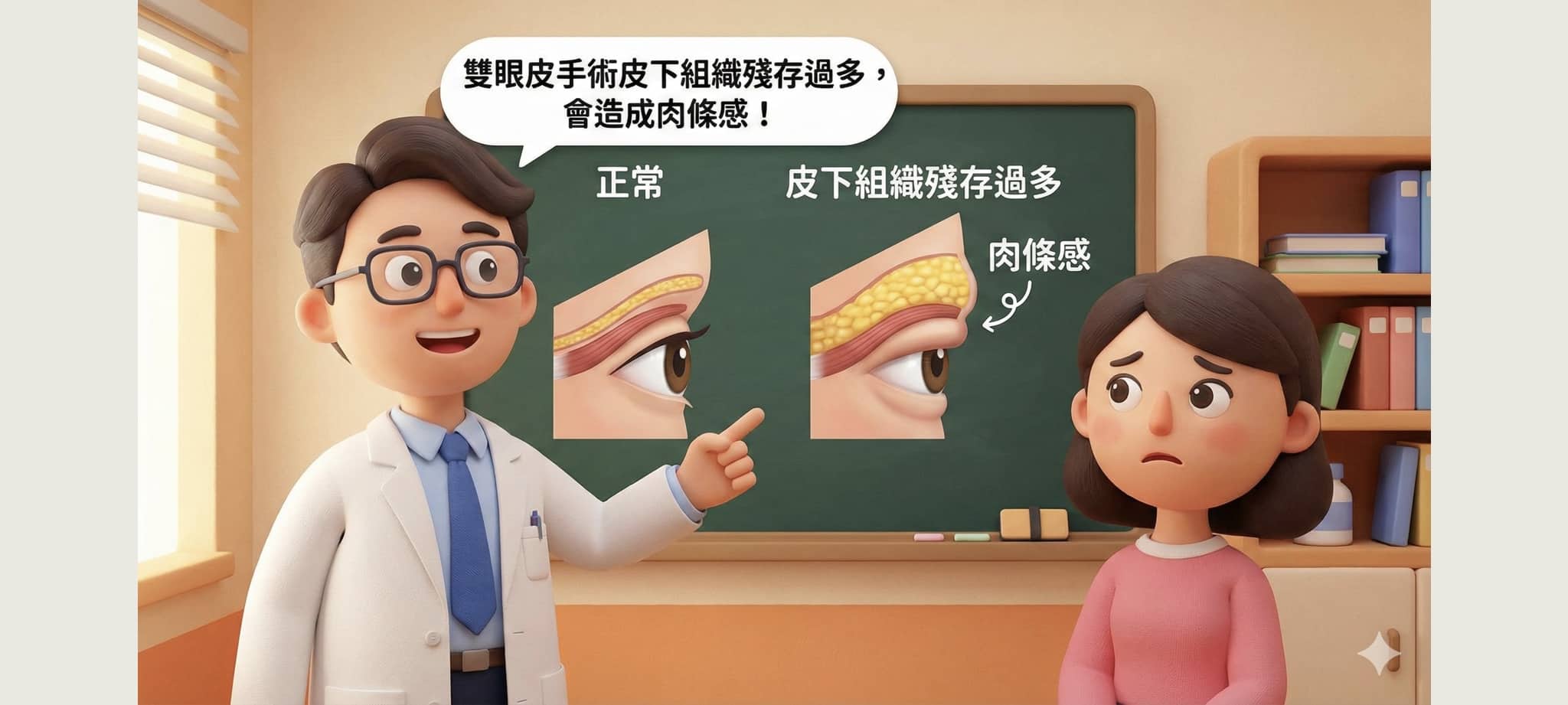 雙眼皮肉條感遲遲不消?台南葉亘耕醫師解析4大成因與改善方案 4 皮下脂肪殘留過多會造成雙眼皮肉條感