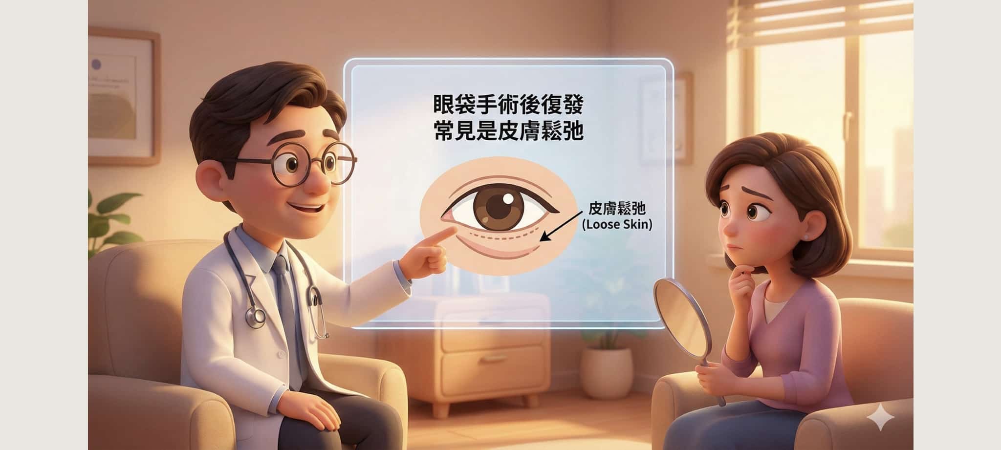 眼袋手術維持多久?整形外科醫師揭密不復發關鍵:脂肪移除比轉位更持久 3 眼袋手術維持多久這個問題,最常見的眼袋手術後復發原因是皮膚鬆弛