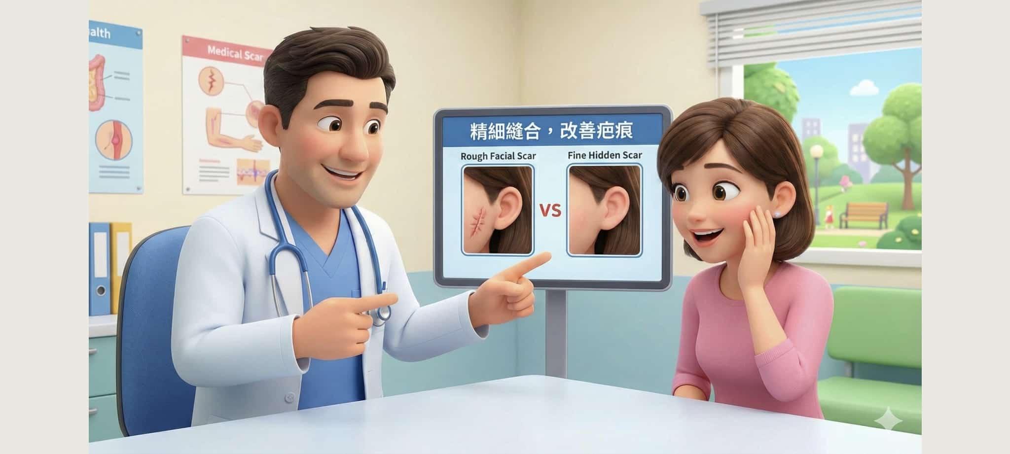 拉皮手術會有疤痕嗎?台南葉醫師揭秘隱痕關鍵:張力在筋膜不在皮膚 3 細緻的傷口縫合 讓疤痕無張力 近乎無痕