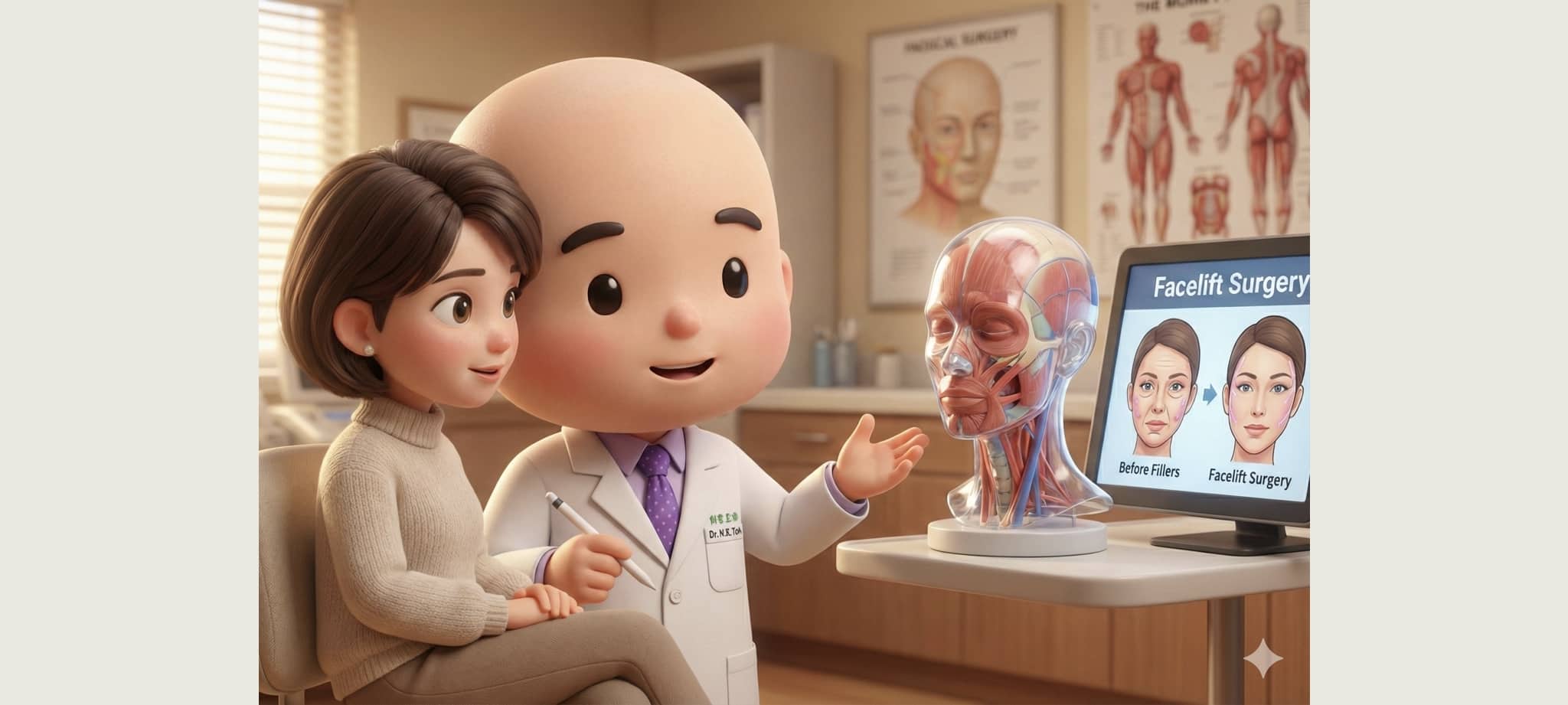 臉打得像「發麵饅頭」怎麼救?中下臉拉皮是醫美饅化臉與過度填充的終極解方 2 饅化的治療最有效方式就是中下臉拉皮手術