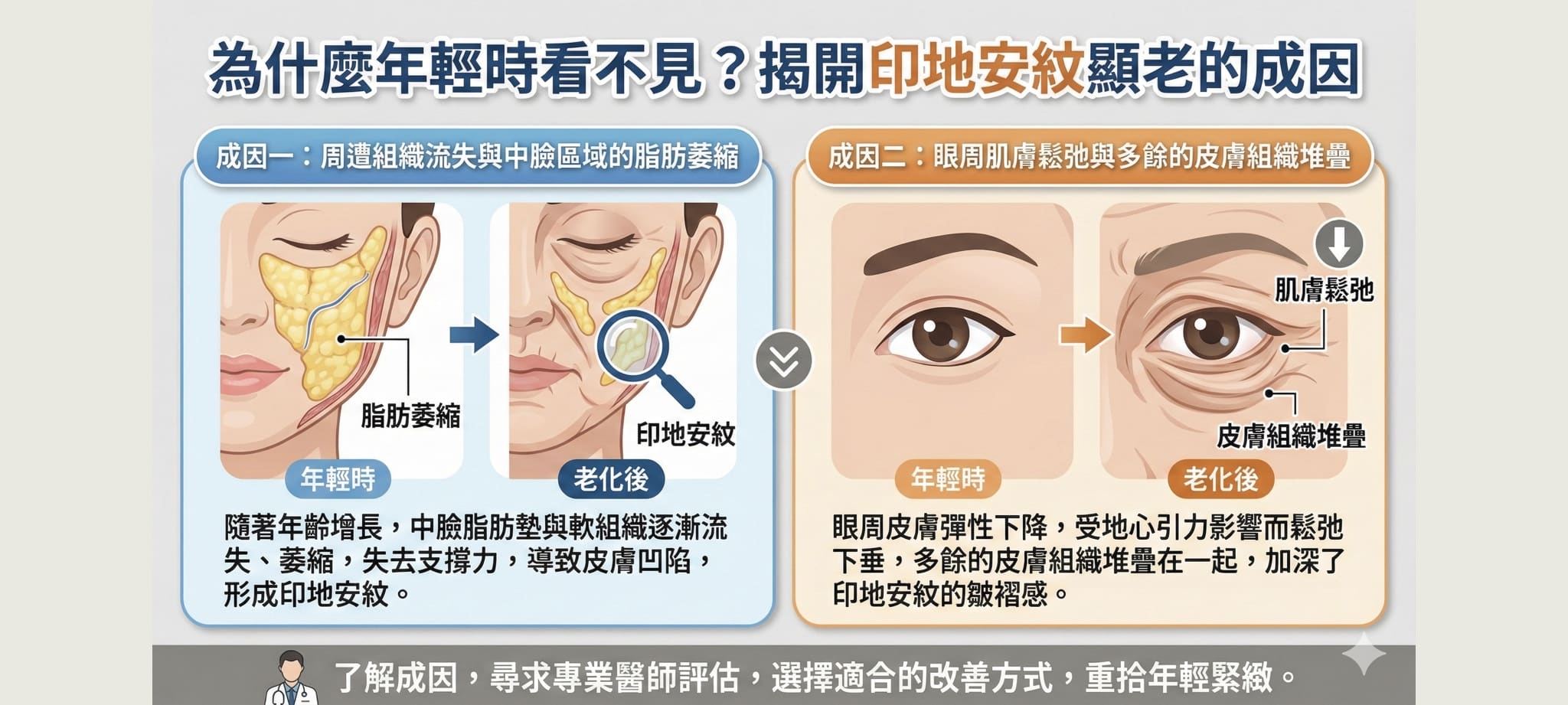 貓咪紋(印地安紋)完全指南:從韌帶結構看透成因與有效的改善方式 1 印地安紋形成的原因主要是萎縮與鬆弛