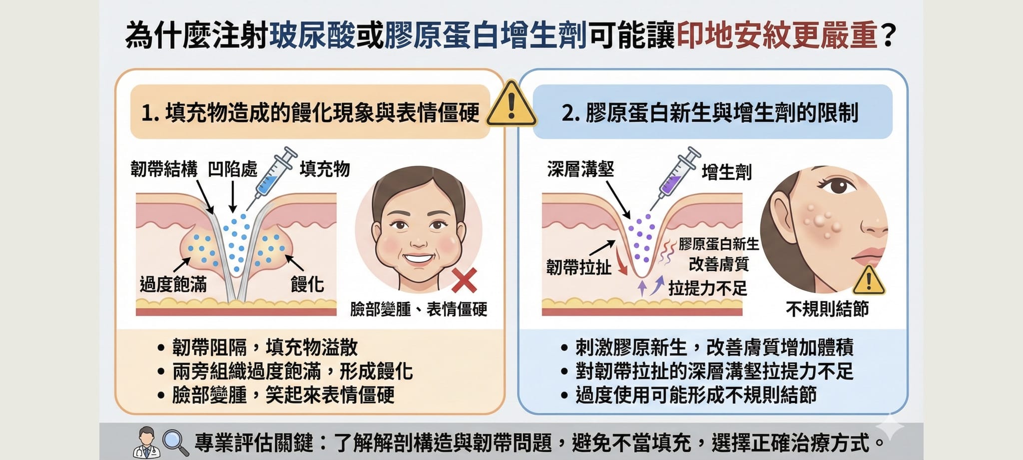 貓咪紋(印地安紋)完全指南:從韌帶結構看透成因與有效的改善方式 2 單純用微整填充可能讓印地安紋更嚴重